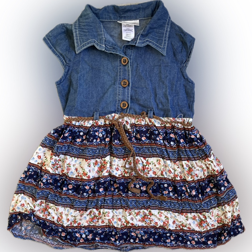 Denim and Floral Dress